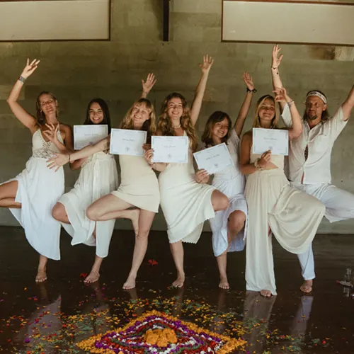 Graduation ceremony at Bali Yoga Teacher Training